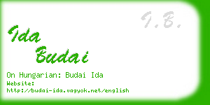 ida budai business card